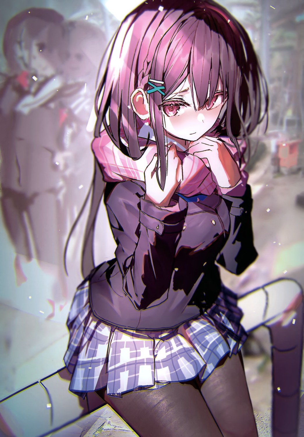 enj!, koharu_shoujo, pantyhose, seifuku, sweater, tachibana_sara_(kisaragi_yuri)
