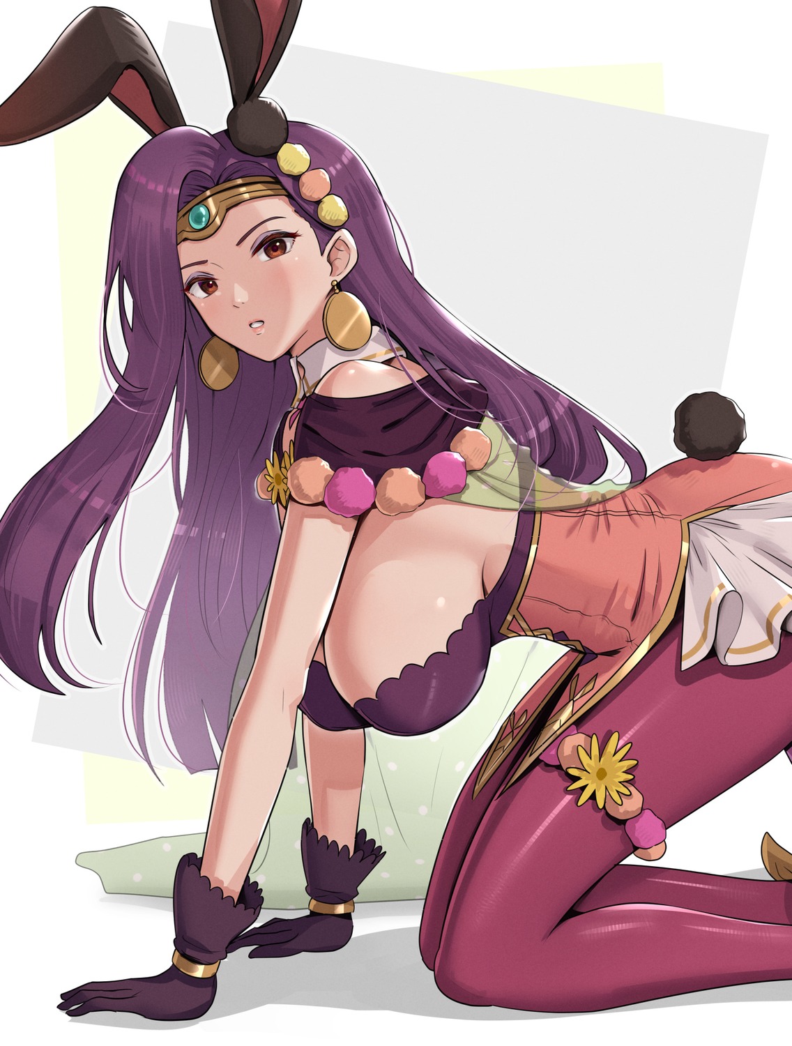 animal_ears, bunny_ears, bunny_girl, fire_emblem, fire_emblem_echoes, fire_emblem_echoes:_shadows_of_valentia, garter, gonzarez, pantyhose, sonya_(fire_emblem), tail