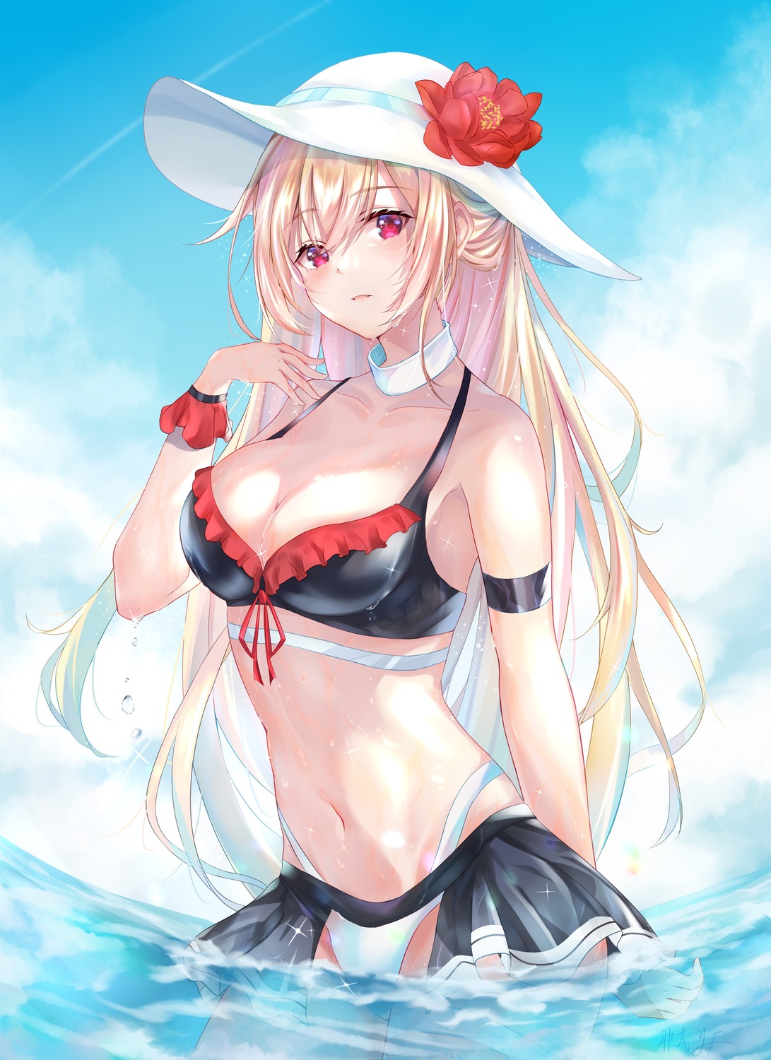 bikini, hishiki_(pixi14719710), swimsuits, wet