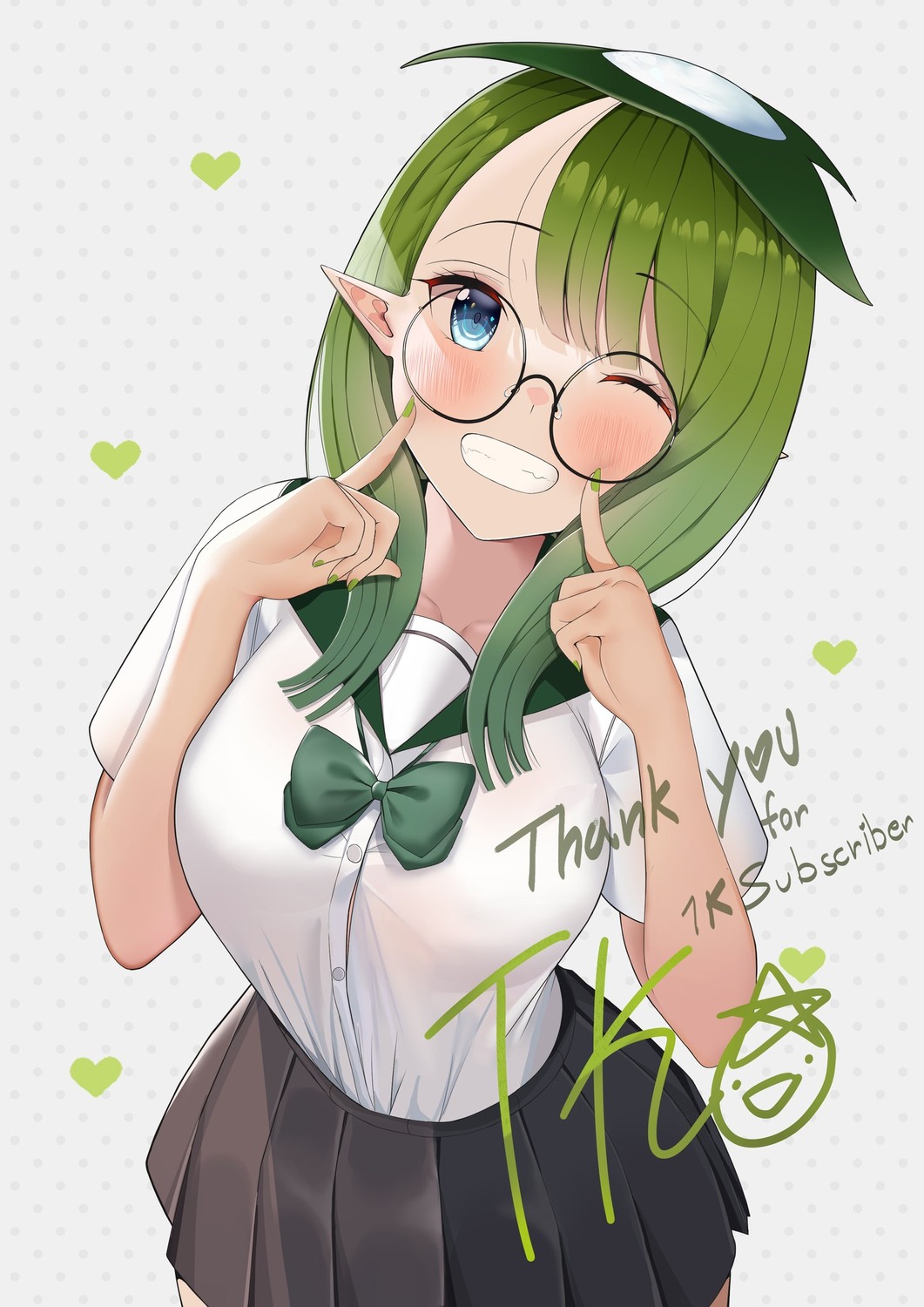 megane, pointy_ears, seifuku, zotari