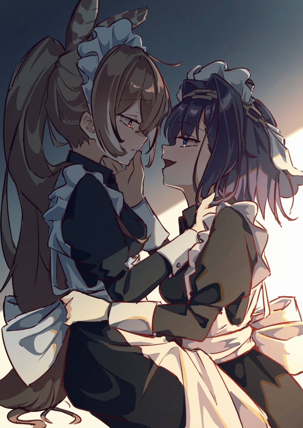 hololive, hololive_english, jl_tan, maid, nanashi_mumei, ouro_kronii, yuri