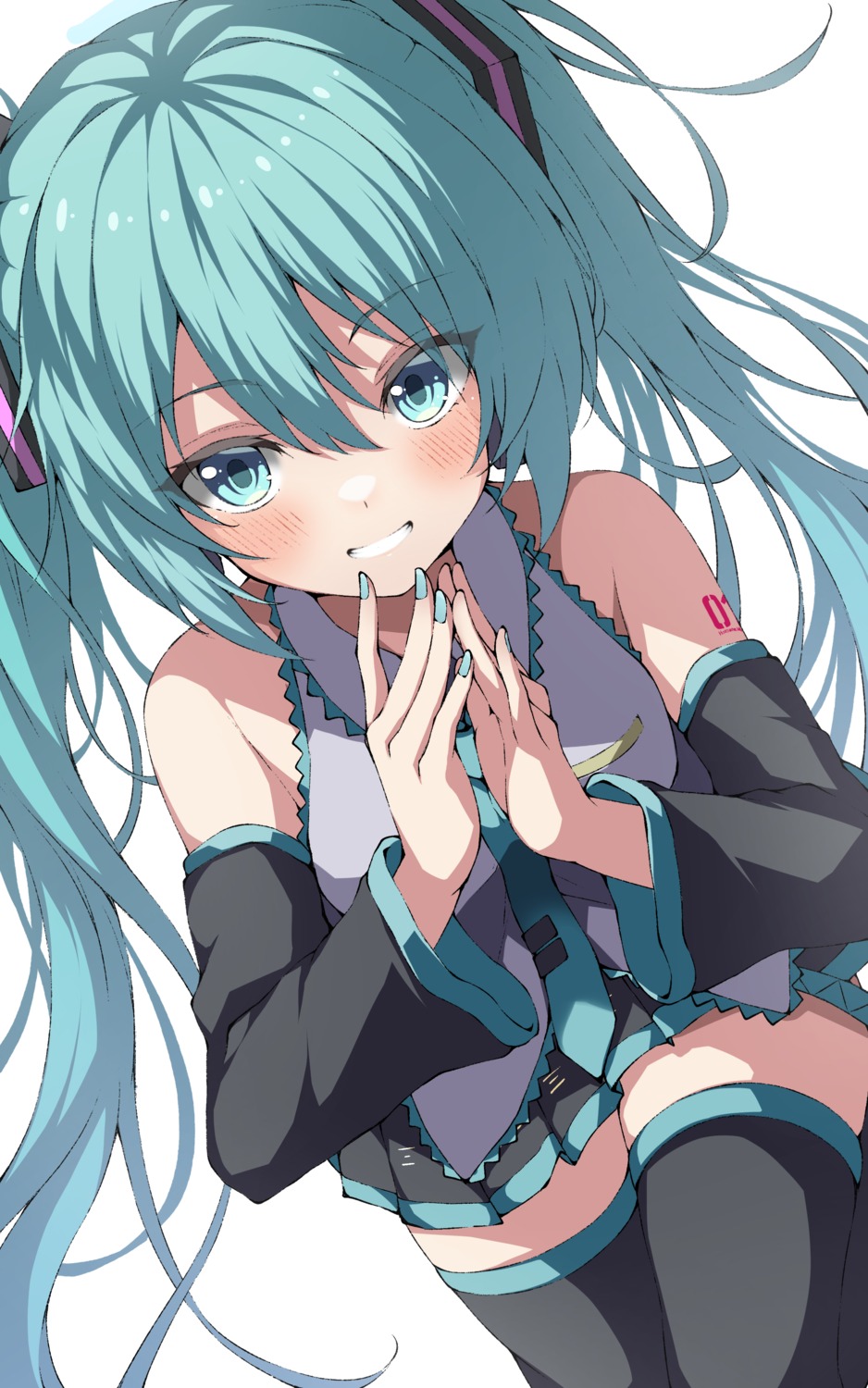 absent, hatsune_miku, tattoo, thighhighs, vocaloid