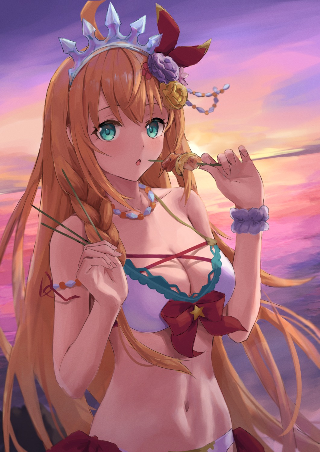 bikini, cleavage, ito_t20a, pecorine, princess_connect!, princess_connect!_re:dive, swimsuits