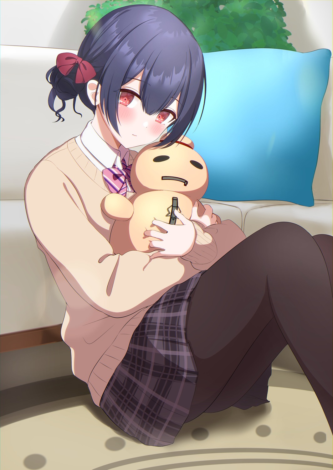 mm_(pomeme4), morino_rinze, pantyhose, seifuku, sweater, the_idolm@ster, the_idolm@ster_shiny_colors
