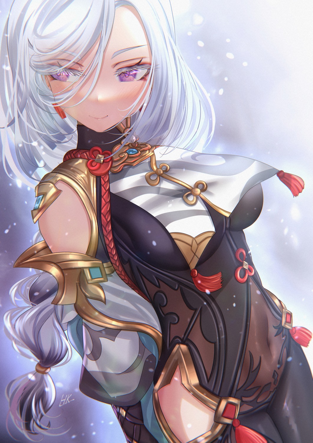 asian_clothes, bodysuit, genshin_impact, kein_hasegawa, shenhe