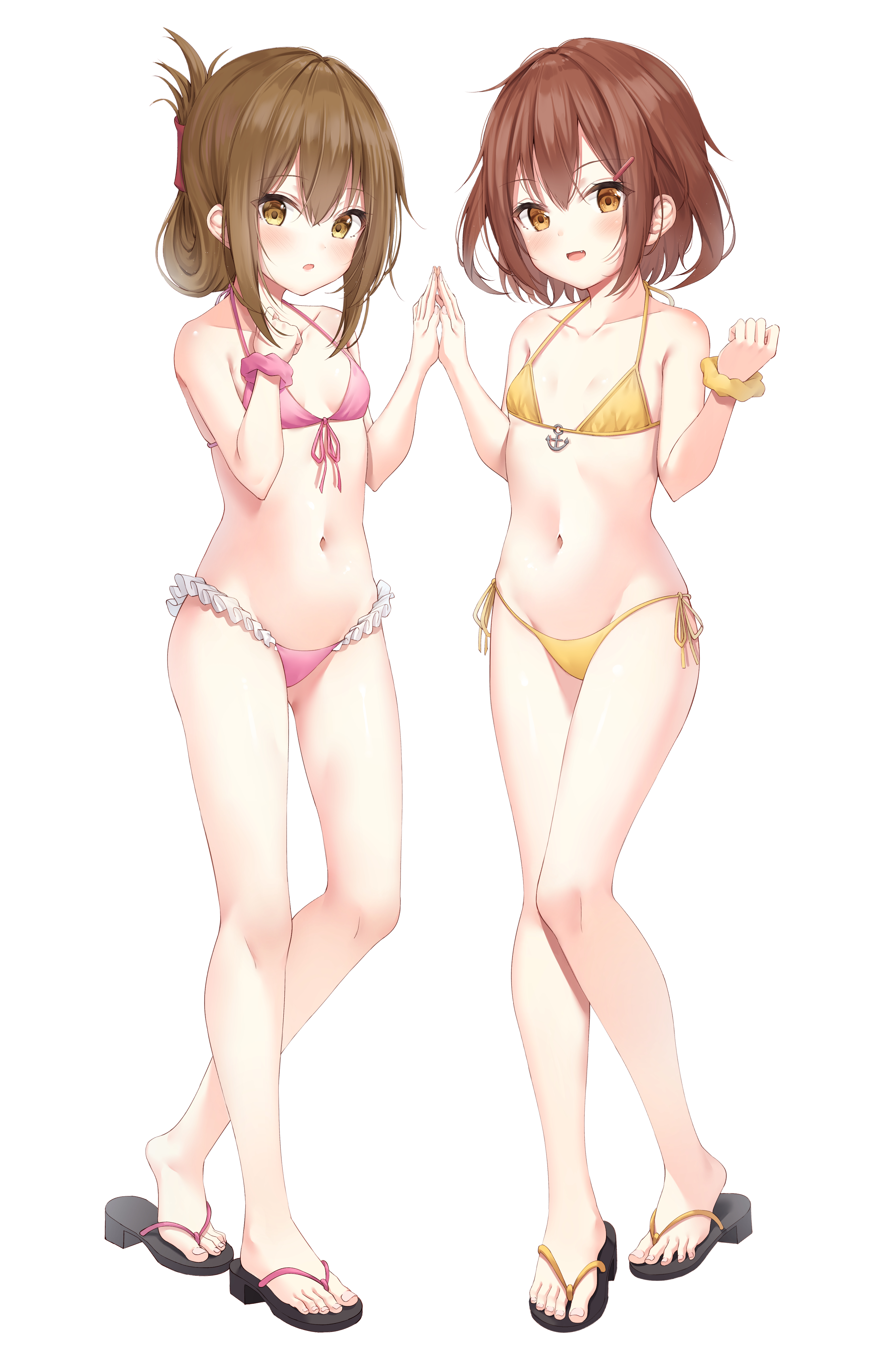 bikini, ikazuchi_(kancolle), inazuma_(kancolle), kantai_collection, swimsuits, xue_lu