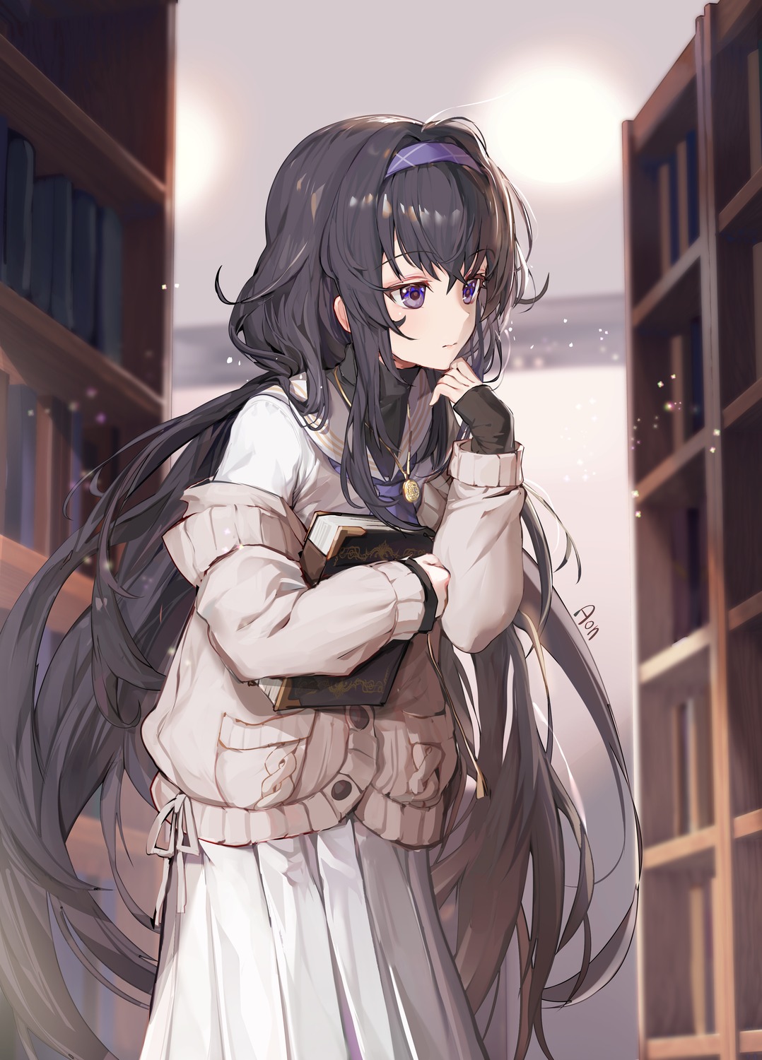 a_(sofi3103), blue_archive, kozeki_ui, seifuku, sweater