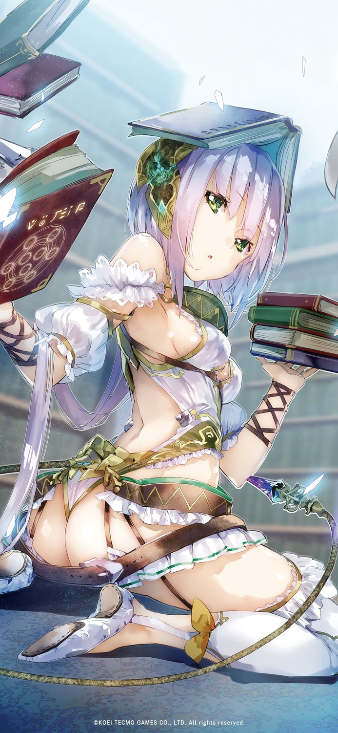 ass, atelier, atelier_sophie, koei_tecmo, leotard, no_bra, plachta, stockings, thighhighs, yuugen