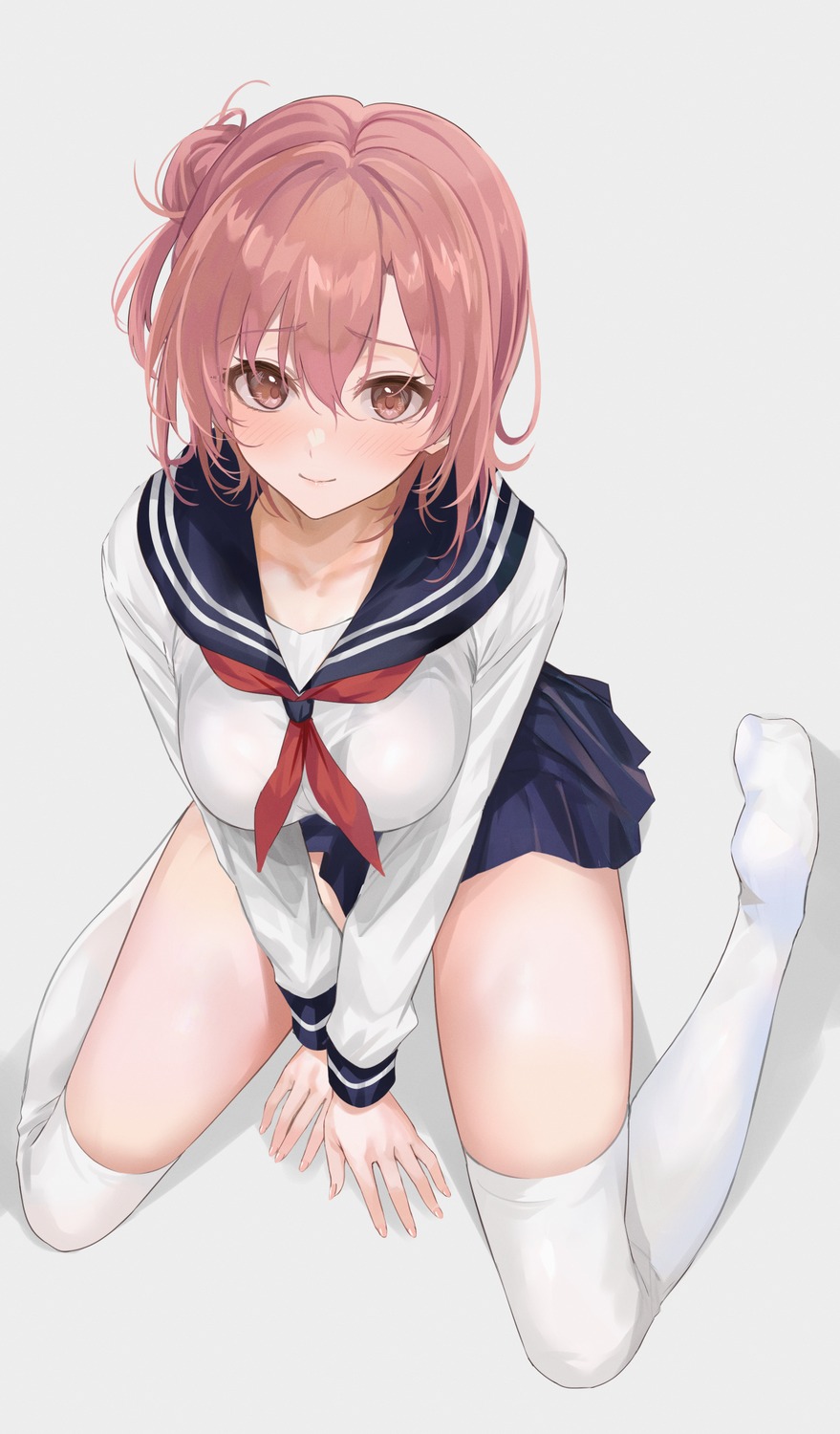 mexif, seifuku, thighhighs, yahari_ore_no_seishun_lovecome_wa_machigatteiru., yuigahama_yui