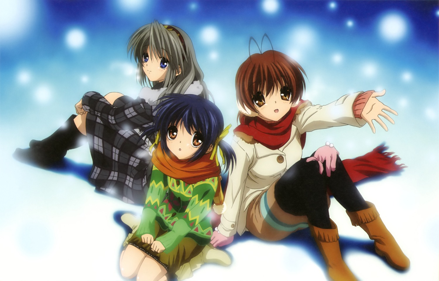 clannad, clannad_after_story, furukawa_nagisa, ikeda_kazumi, pantyhose, sakagami_tomoyo, sunohara_mei