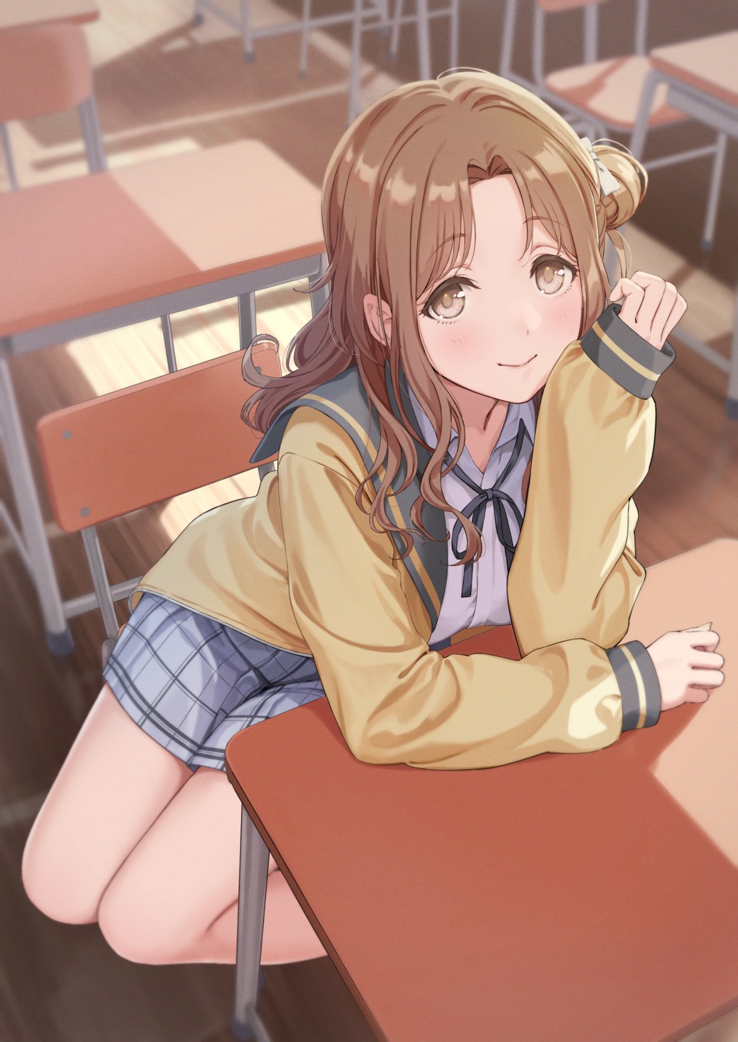 ichikawa_hinana, seifuku, sweater, the_idolm@ster, the_idolm@ster_shiny_colors, tuchinokoeffect