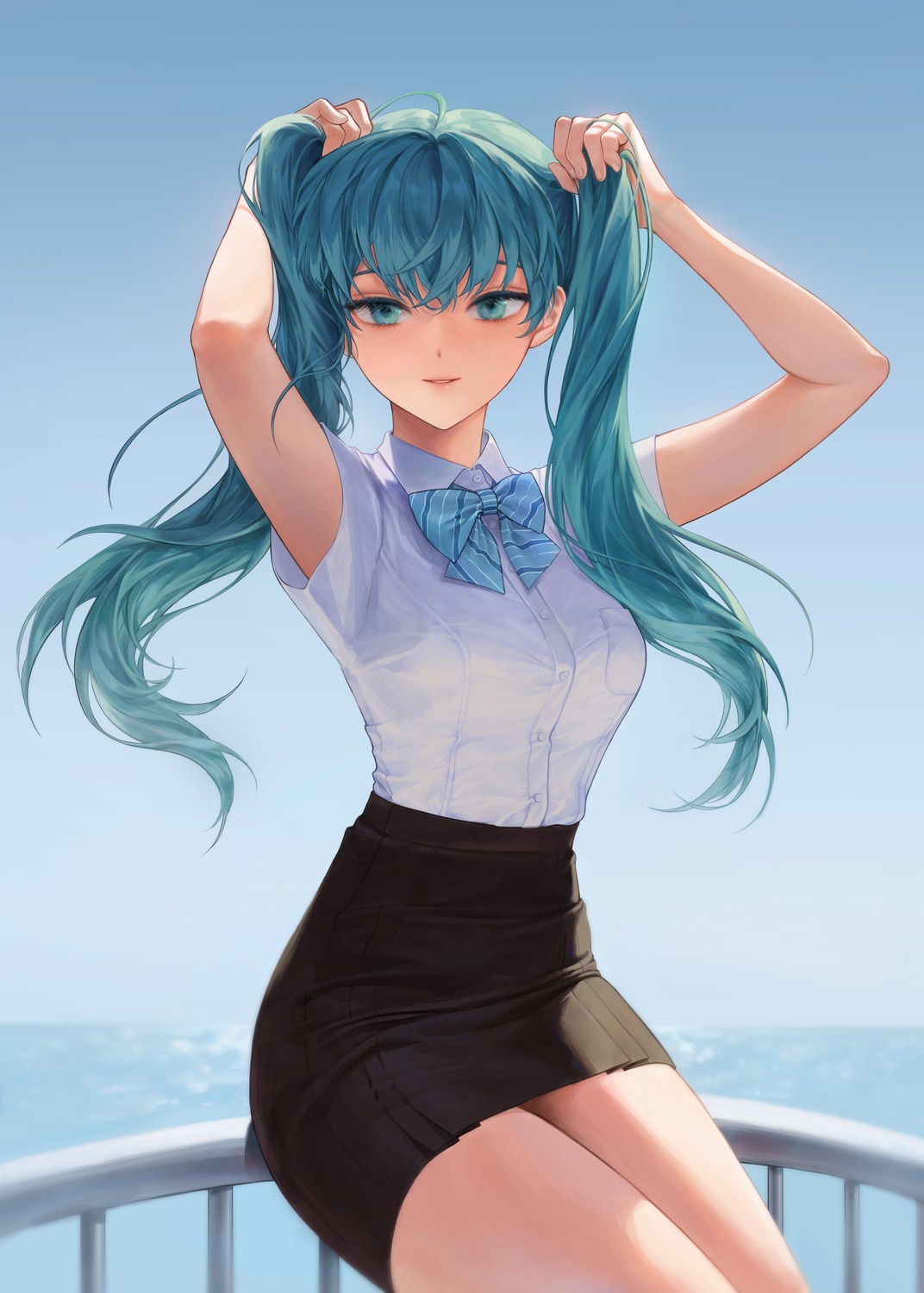 hatsune_miku, seifuku, tanna, vocaloid