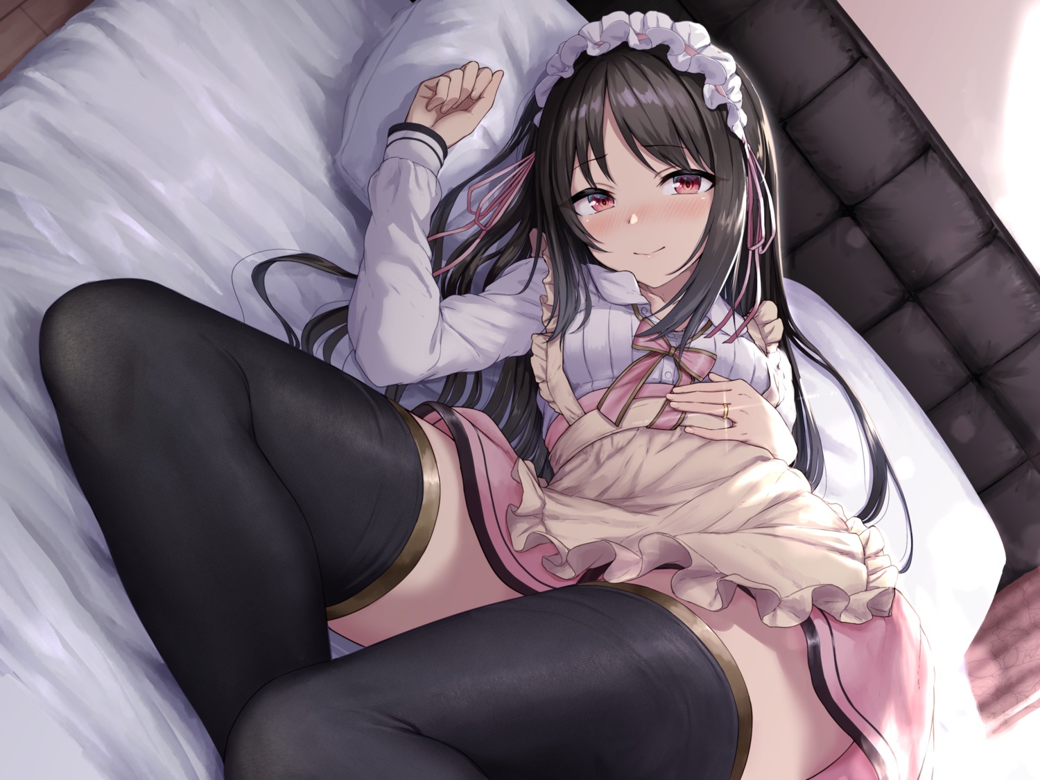 aoi_chizuru, maid, thighhighs