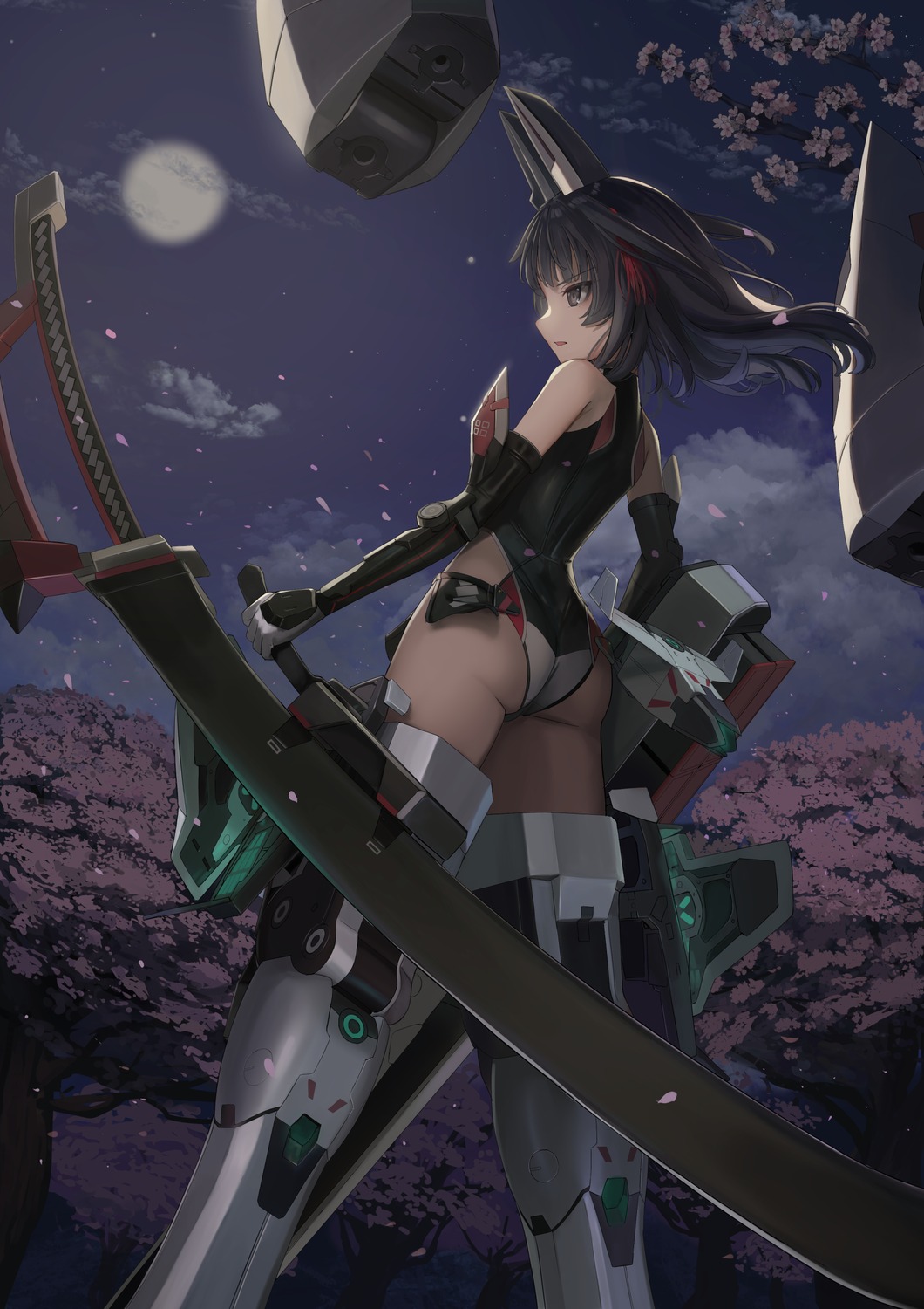 agatsuma_kaede, alice_gear_aegis, animal_ears, ass, leotard, mecha_musume, sunga2usagi, sword