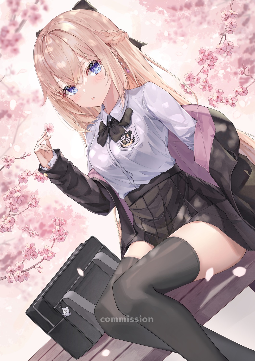 seifuku, skirt_lift, thighhighs, yeosi