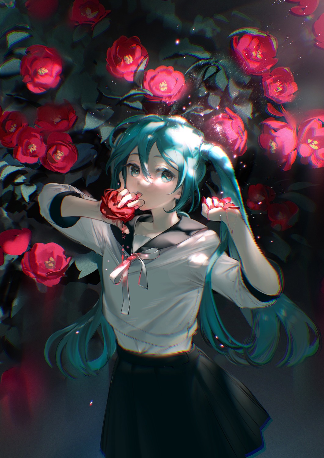 hatsune_miku, rumoon, seifuku, vocaloid