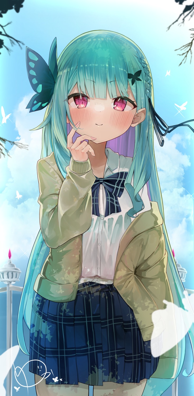eureka_814, hololive, seifuku, sweater, uruha_rushia