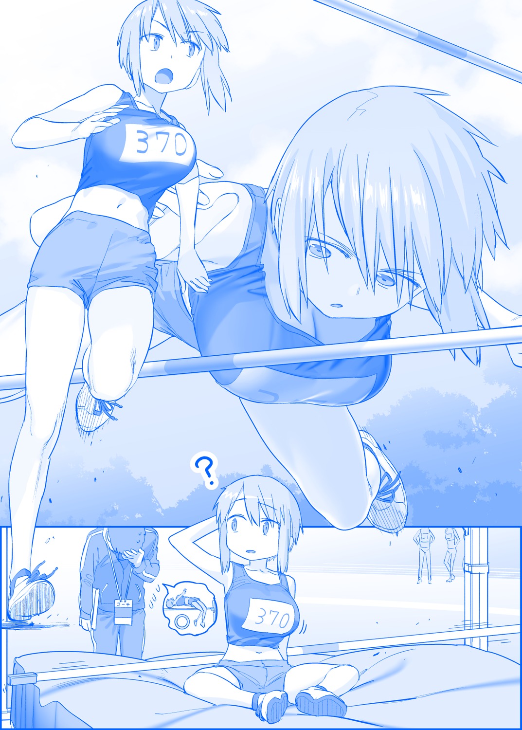 getsuyoubi_no_tawawa, gimai-chan, gym_uniform, himura_kiseki, monochrome
