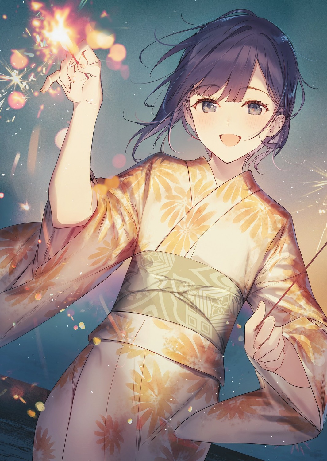 chitose-kun_wa_ramune_bin_no_naka, nanase_yuzuki, raemz, yukata