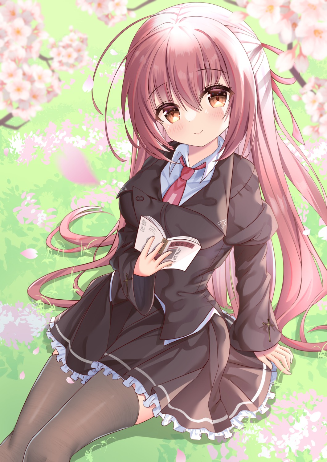 hiyada_yuu, misakura_rin, sakura_no, sakura_no_uta, seifuku, thighhighs