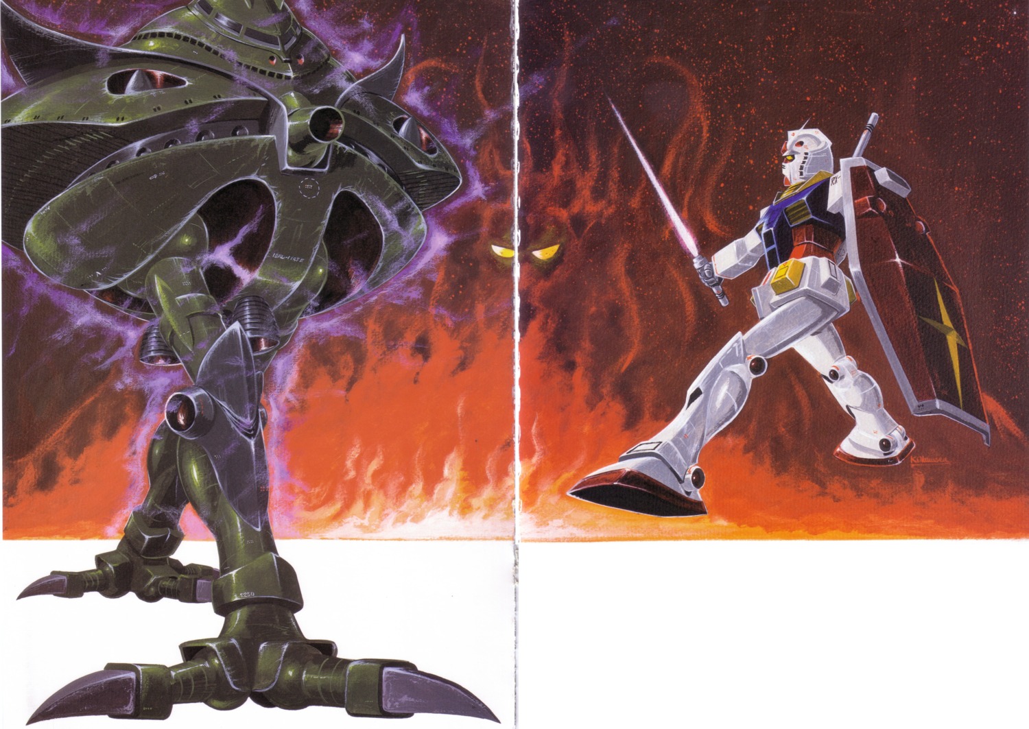 big_zam, crease, gundam, mecha, mobile_suit_gundam, okawara_kunio, rx-78-2_gundam