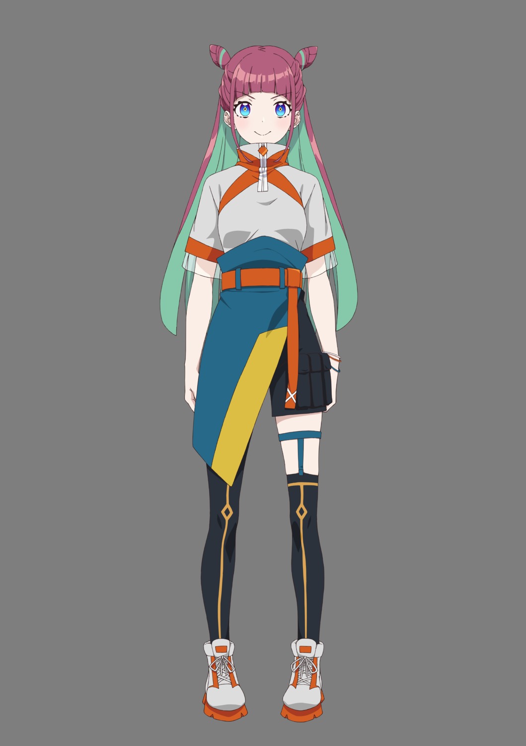 garter, hokuto_chihori, stockings, tagme, teppen!!!, thighhighs, transparent_png, uniform