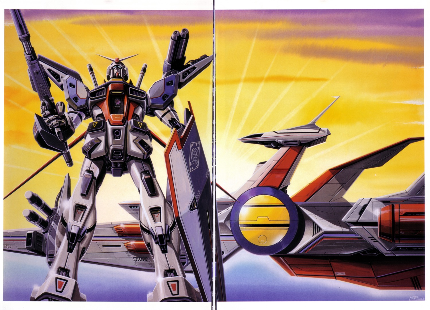 gundam, gundam_f90, mecha, okawara_kunio