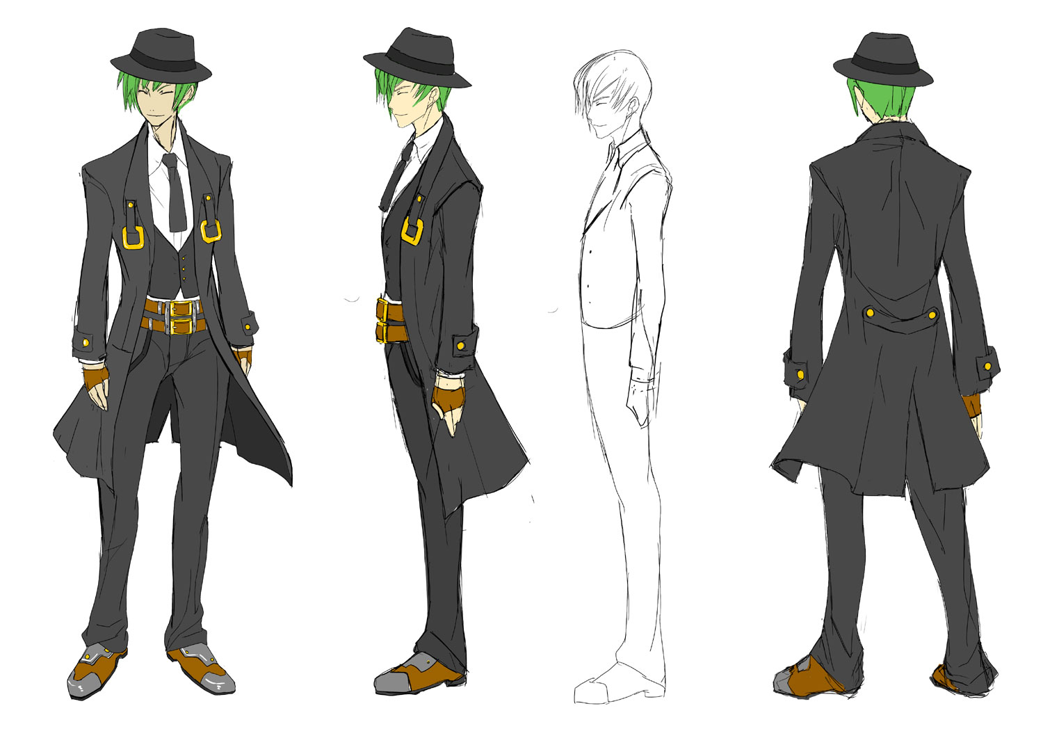 arc_system_works, blazblue, blazblue:_calamity_trigger, character_design, hazama, male, monochrome, mori_toshimichi