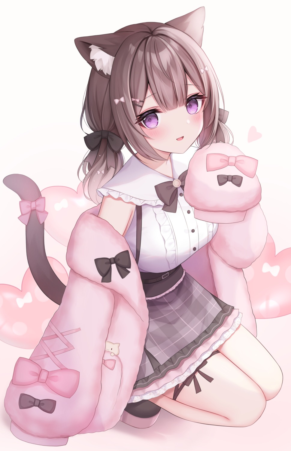 animal_ears, garter, komari_mhy, nekomimi, tail