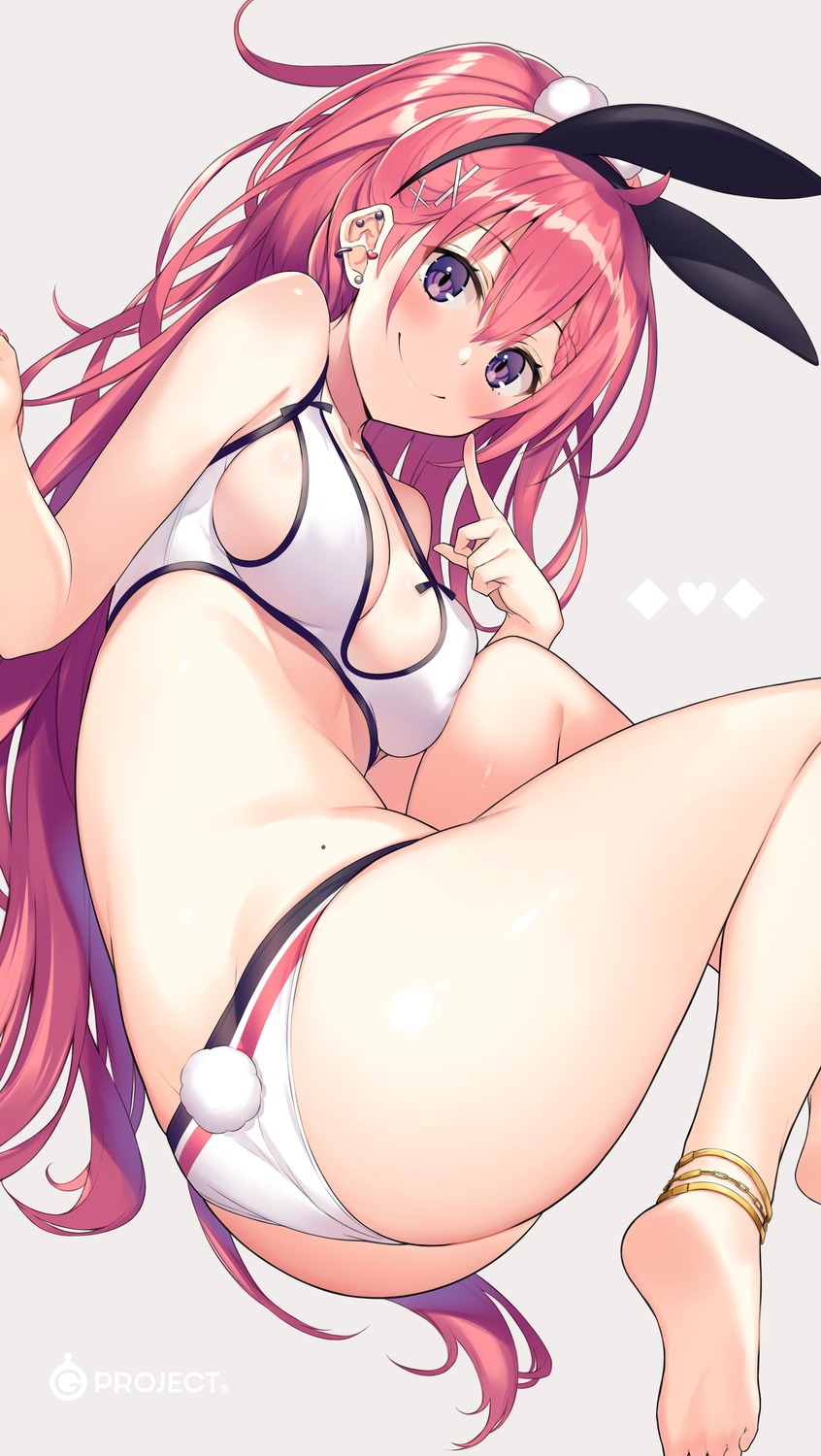 animal_ears, ass, bikini, bunny_ears, kurebayashi_noe, swimsuits, tail, thong