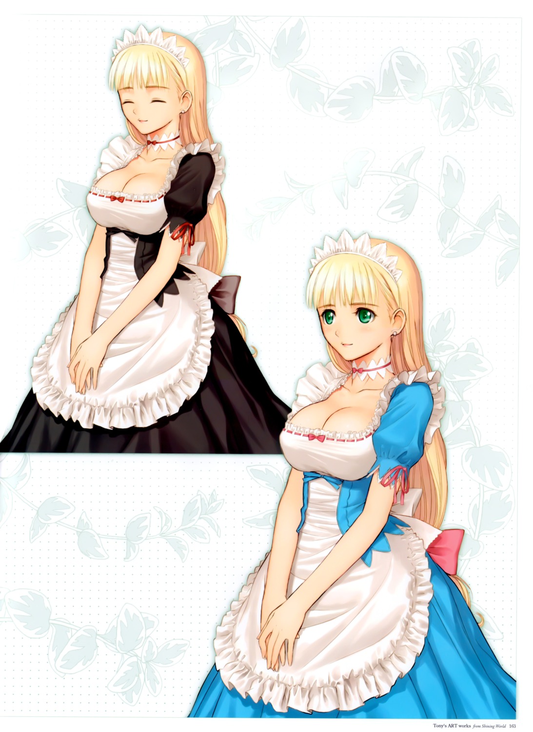 clalaclan_philias, cleavage, maid, shining_tears, shining_wind, shining_world, tony_taka