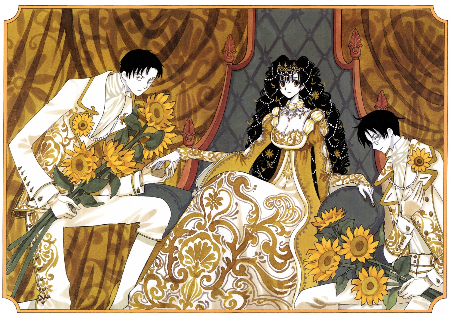 clamp, doumeki_shizuka, kunogi_himawari, screening, watanuki_kimihiro, xxxholic
