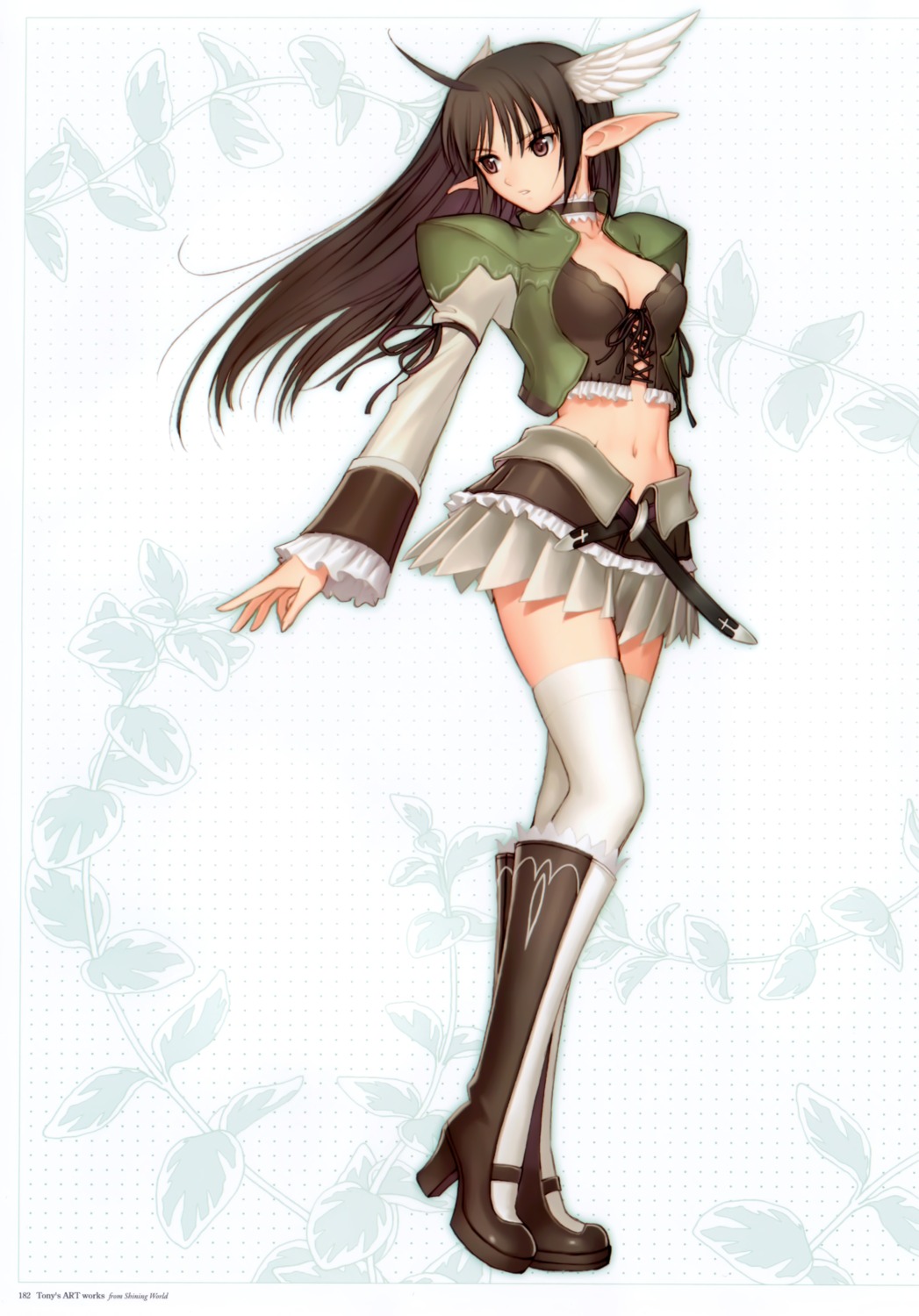 elf, pointy_ears, shining_tears, shining_wind, shining_world, thighhighs, tony_taka, xecty_ein