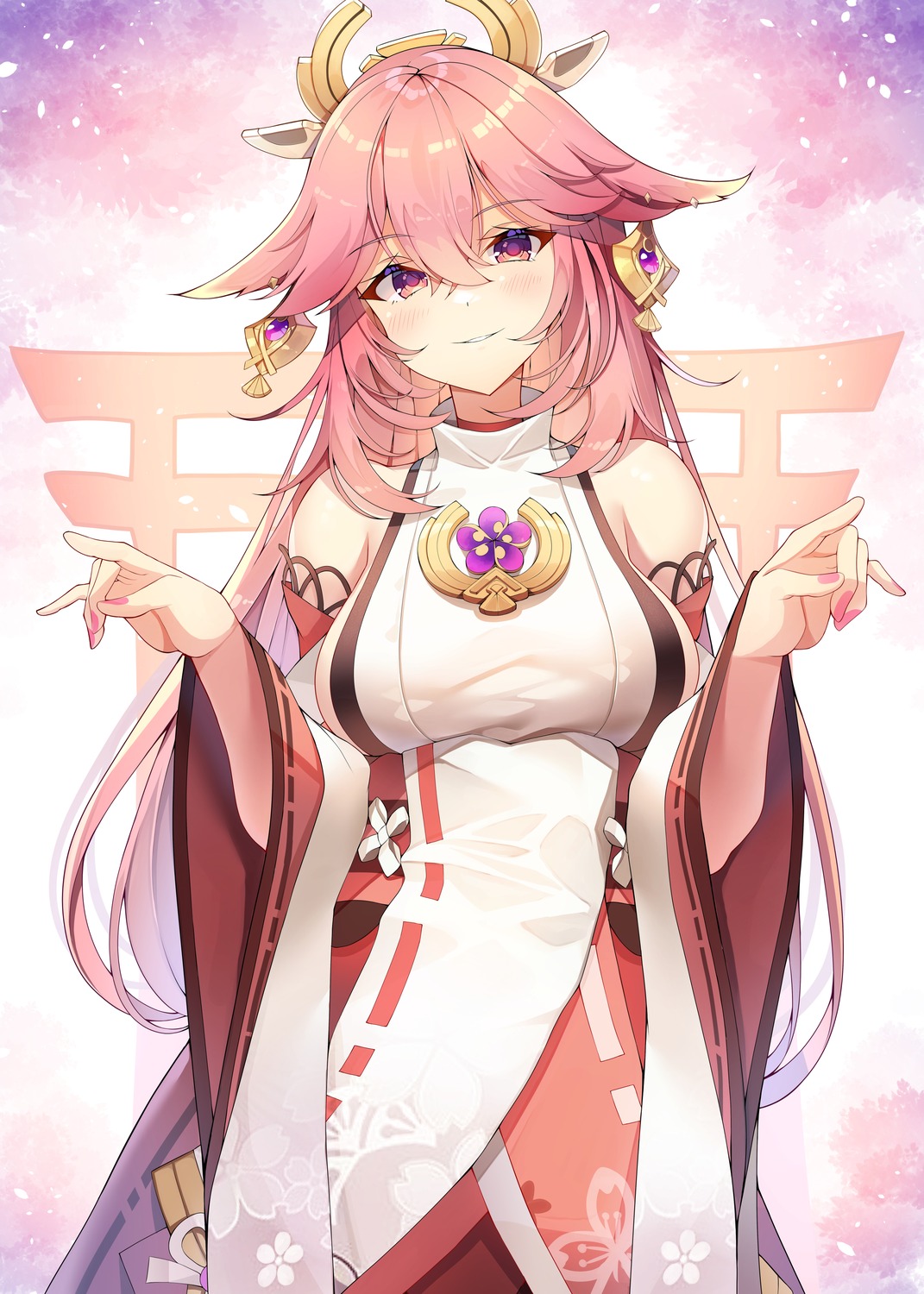 animal_ears, genshin_impact, japanese_clothes, kitsune, sob_(submar1089), yae_miko