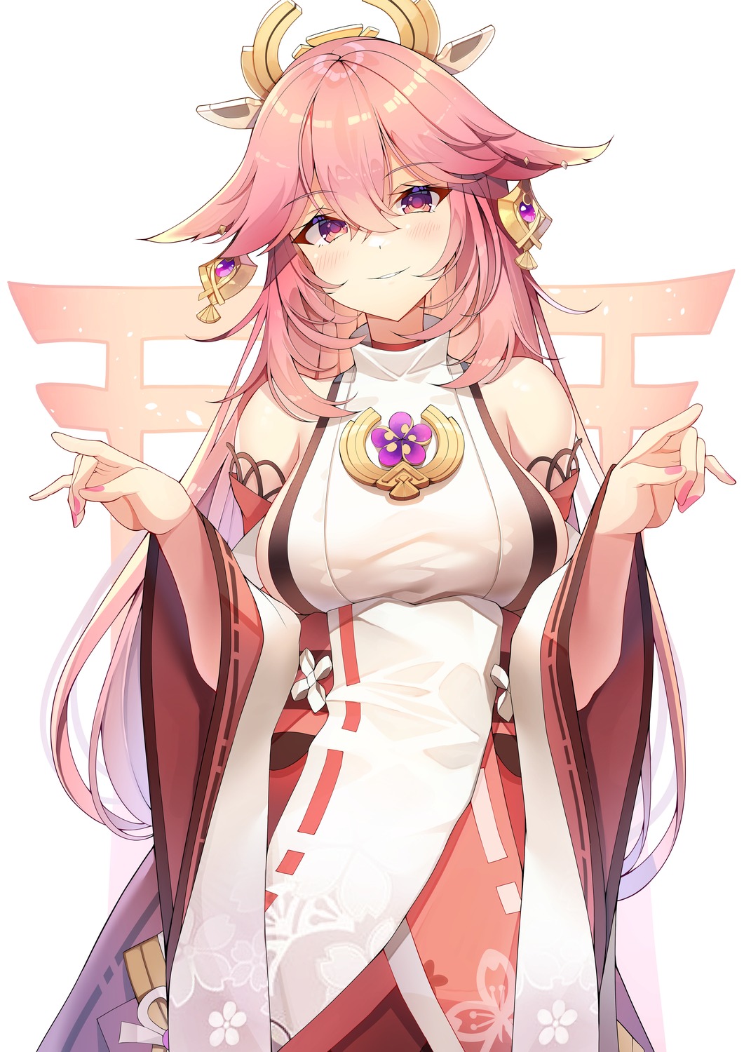 animal_ears, genshin_impact, japanese_clothes, kitsune, sob_(submar1089), yae_miko