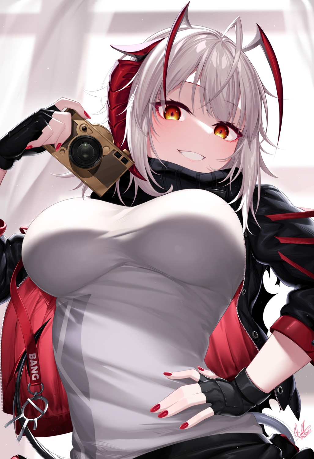 arknights, horns, izulizuru, tail, w_(arknights)