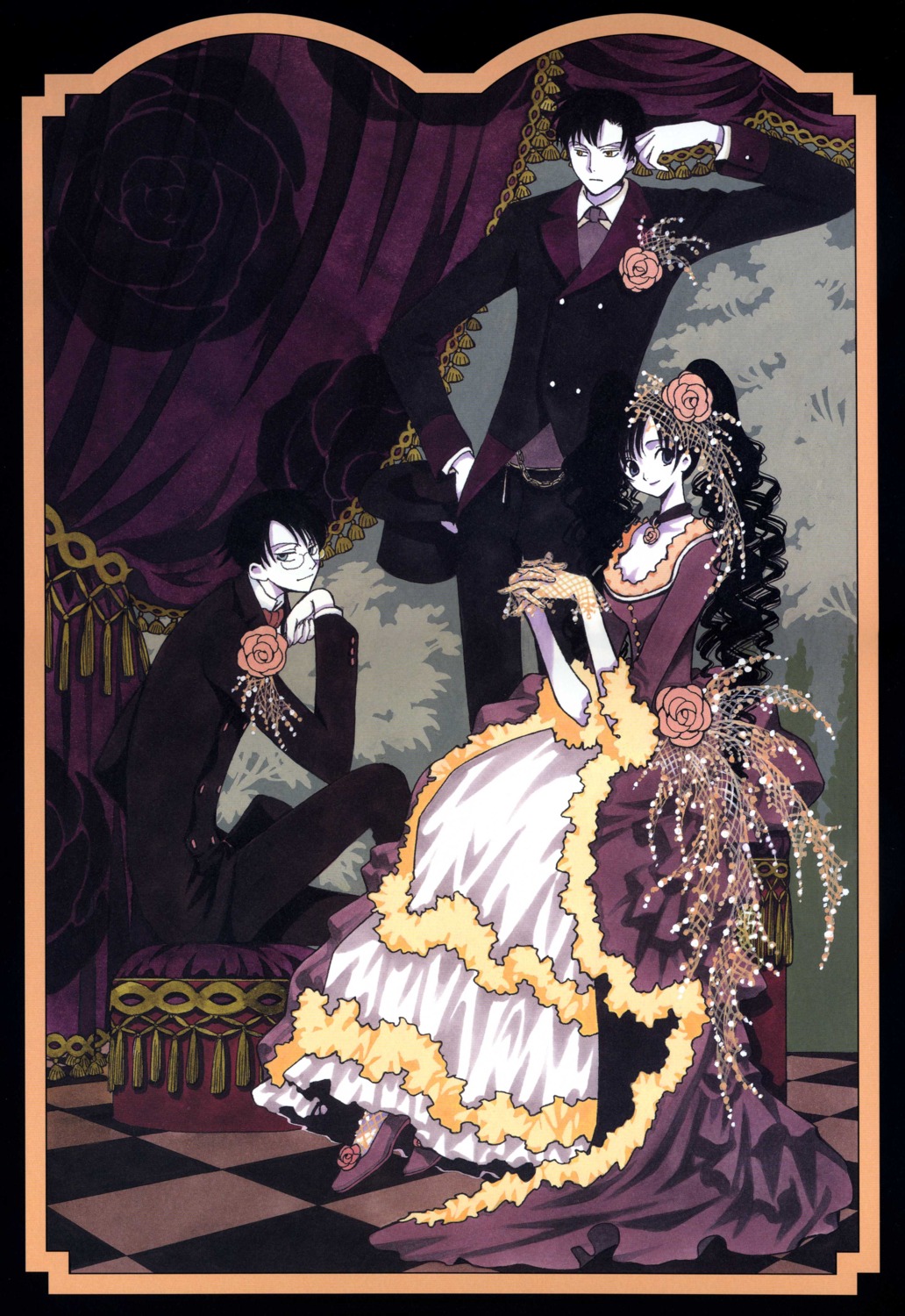 clamp, kunogi_himawari, megane, screening, watanuki_kimihiro, xxxholic