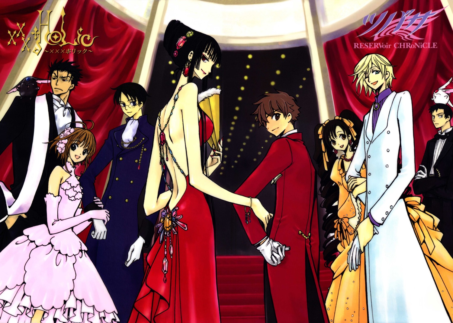clamp, crossover, doumeki_shizuka, fai_d._flourite, ichihara_yuuko, kinomoto_sakura, kunogi_himawari, kurogane