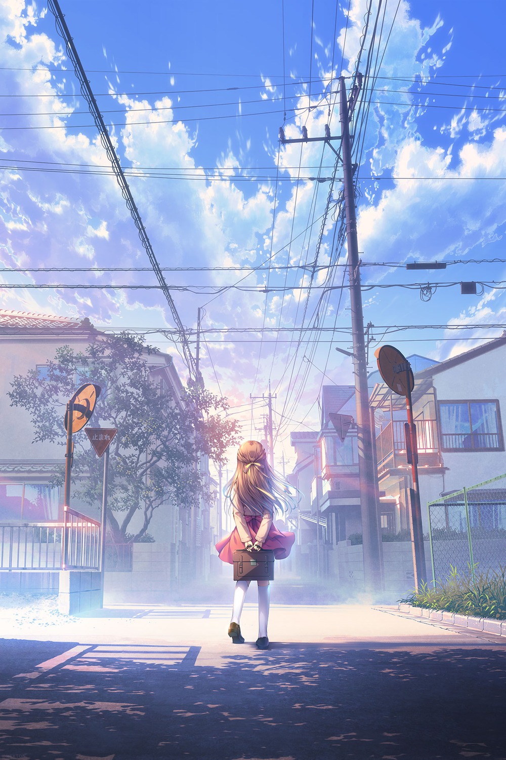 hinoue_itaru, landscape, novamicus, one., seifuku, sweater