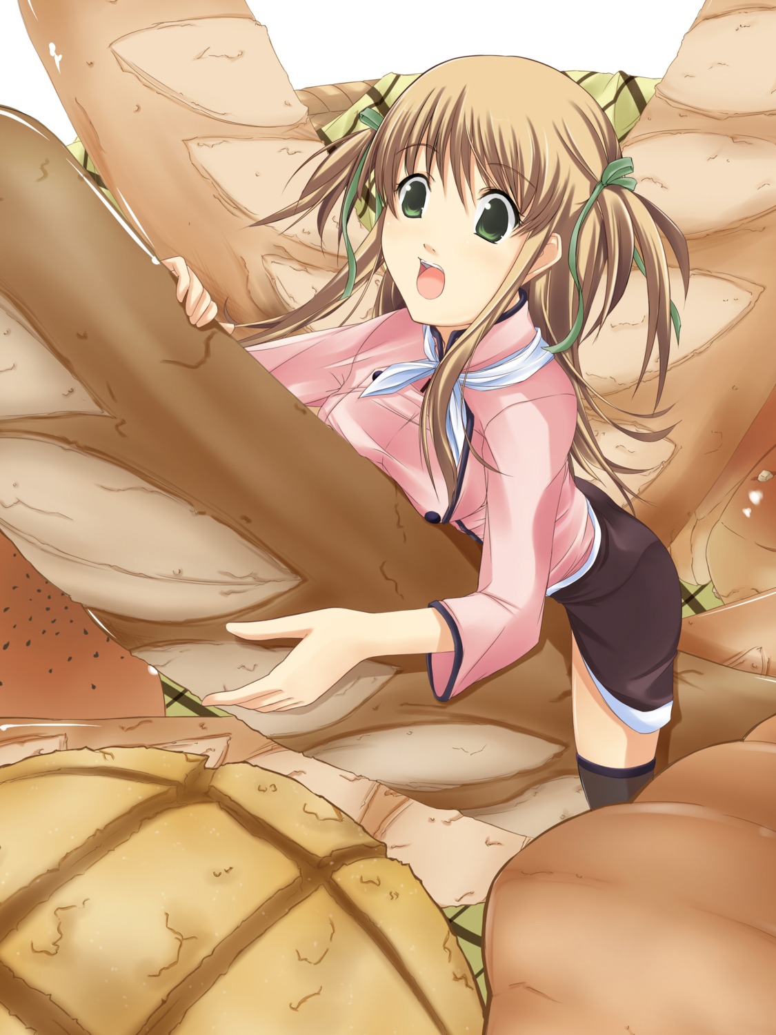 azusagawa_tsukino, m.h, thighhighs, yakitate!!_japan