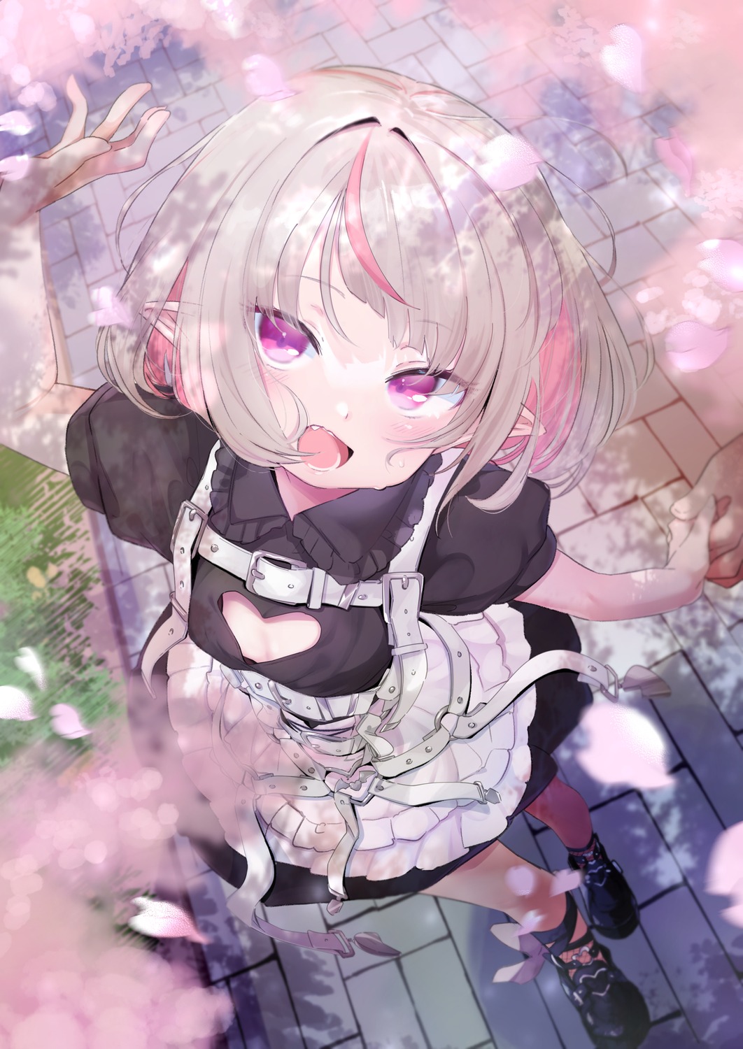 cleavage, kio_(yumekuikio), makaino_ririmu, nijisanji, nijisanji_gamers, pointy_ears