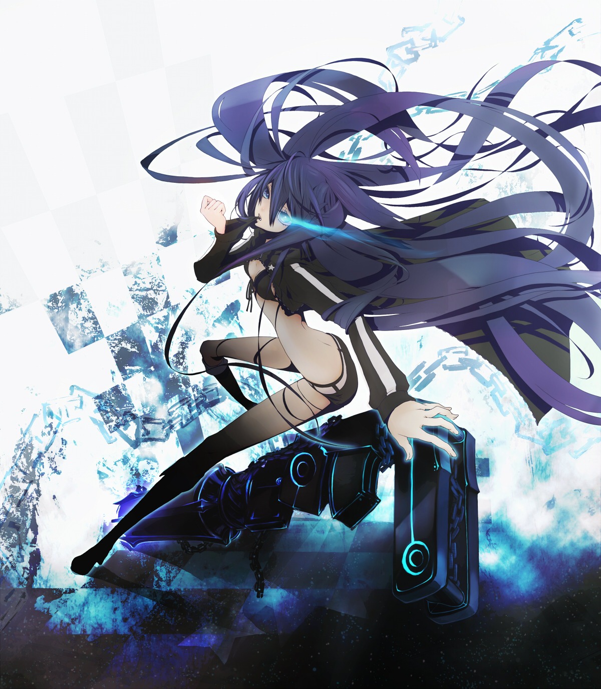 black_rock_shooter, black_rock_shooter_(character), vocaloid, zerokichi
