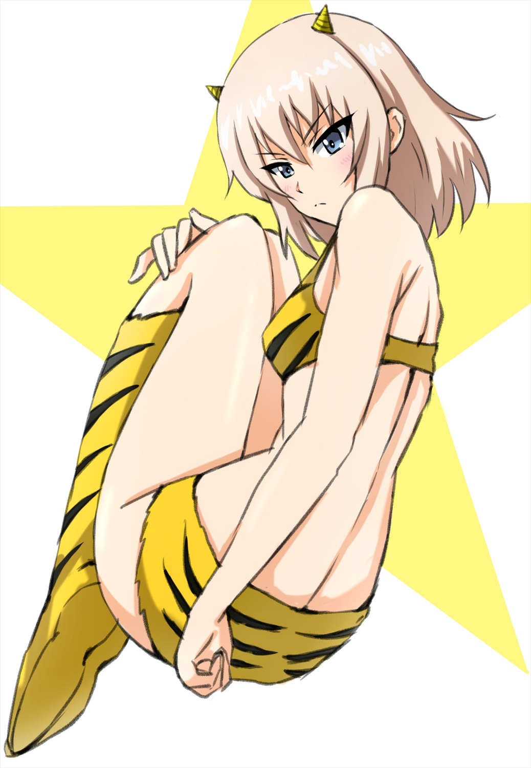 bikini, cosplay, girls_und_panzer, horns, itsumi_erika, lum, omachi_(slabco), swimsuits