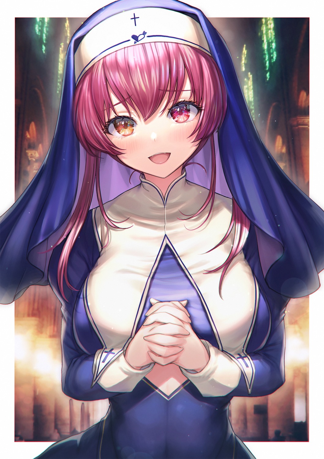 heterochromia, hololive, houshou_marine, mirukurim, nun
