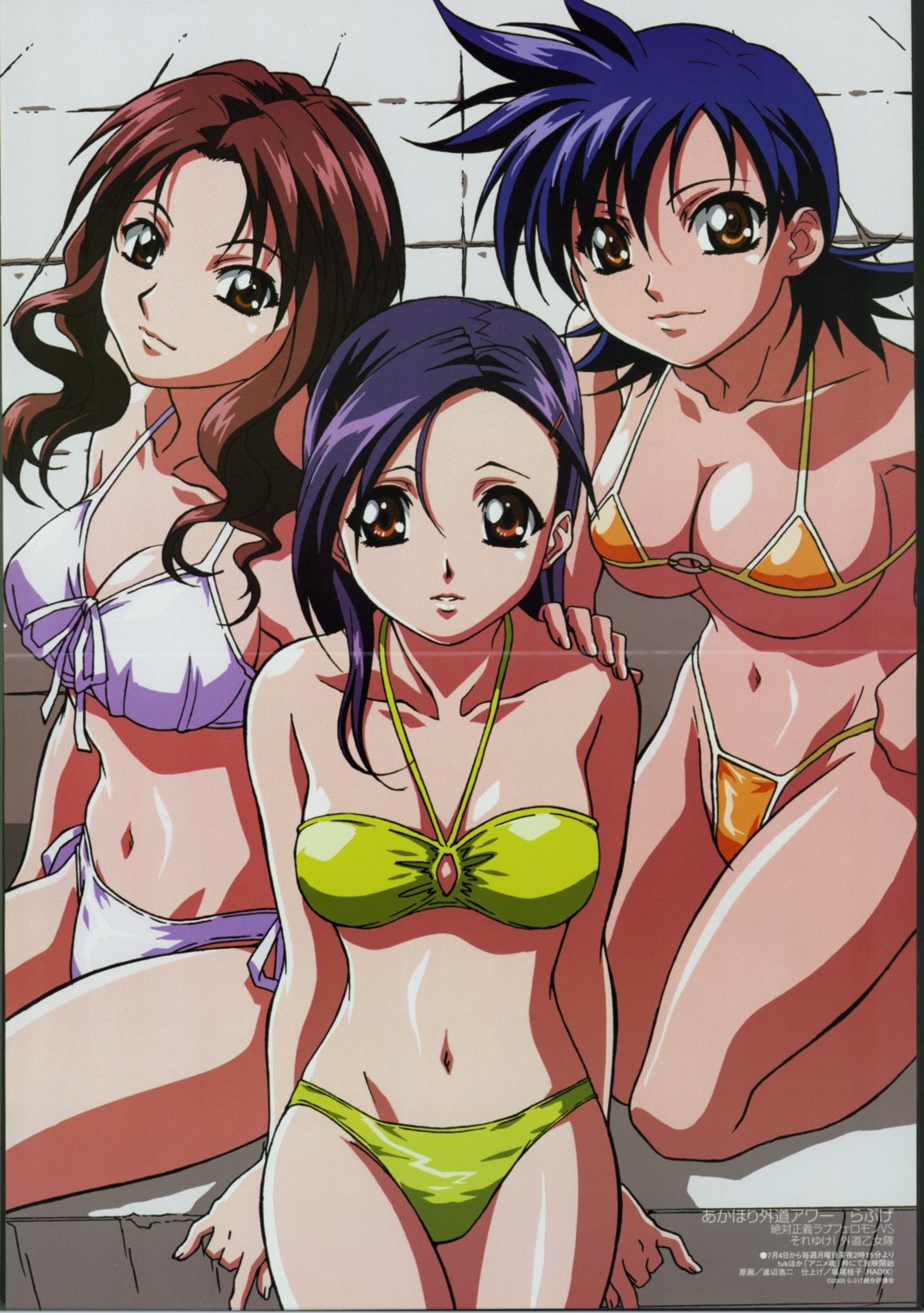 akahori_gedou_hour_rabuge, bikini, cleavage, crease, hokke_kanashi, hokke_otone, sajima_kaoruko, soreyuke!_gedou_otometai