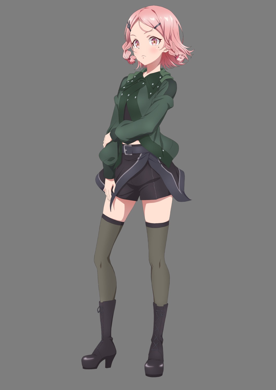 heels, karabayashi_itoha, shine_post, thighhighs, transparent_png