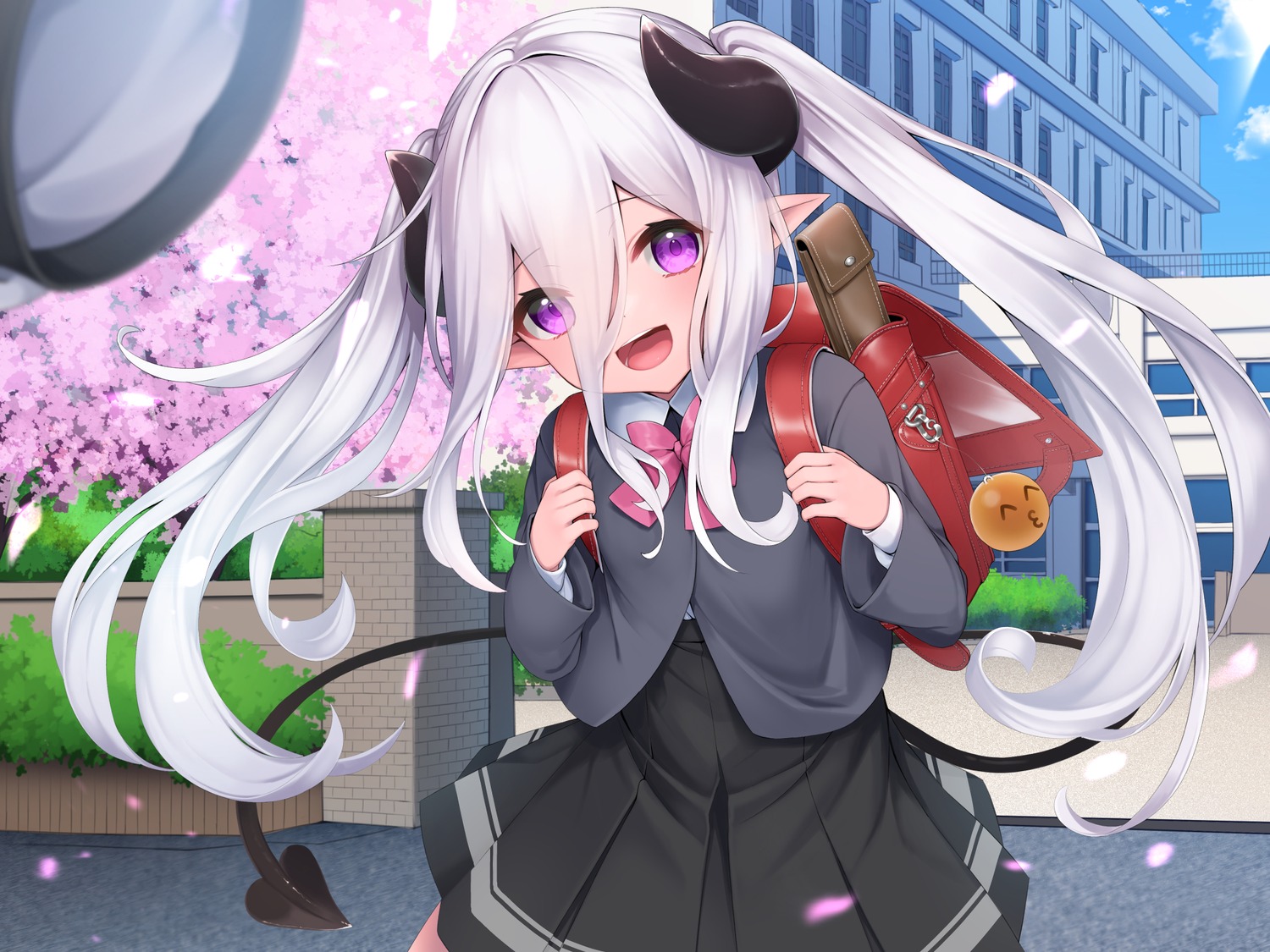 hashiko_nowoto, horns, pointy_ears, seifuku, tail