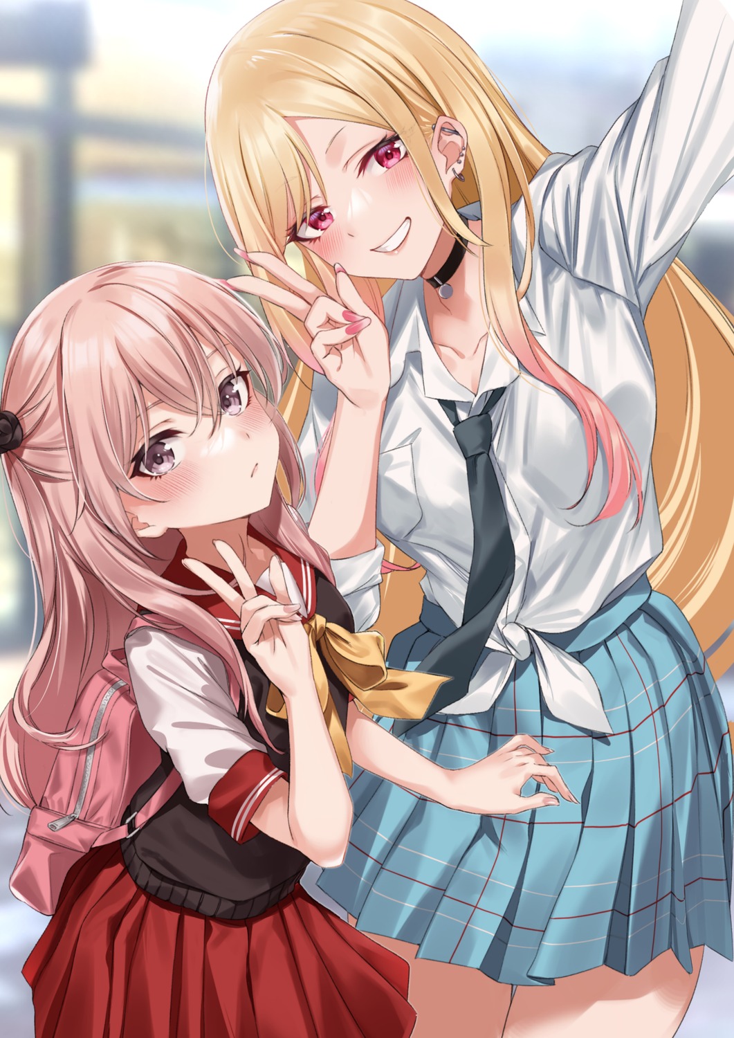hachiroku_(hatirokusann86), inui_sajuna, kitagawa_marin, seifuku, sono_bisque_doll_wa_koi_wo_suru, sweater