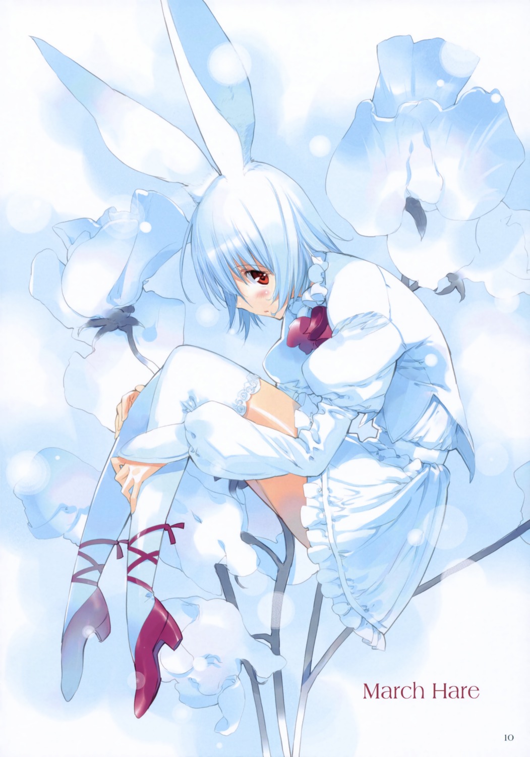 alice_in_wonderland, animal_ears, bunny_ears, fancy_fantasia, march_hare, thighhighs, ueda_ryou