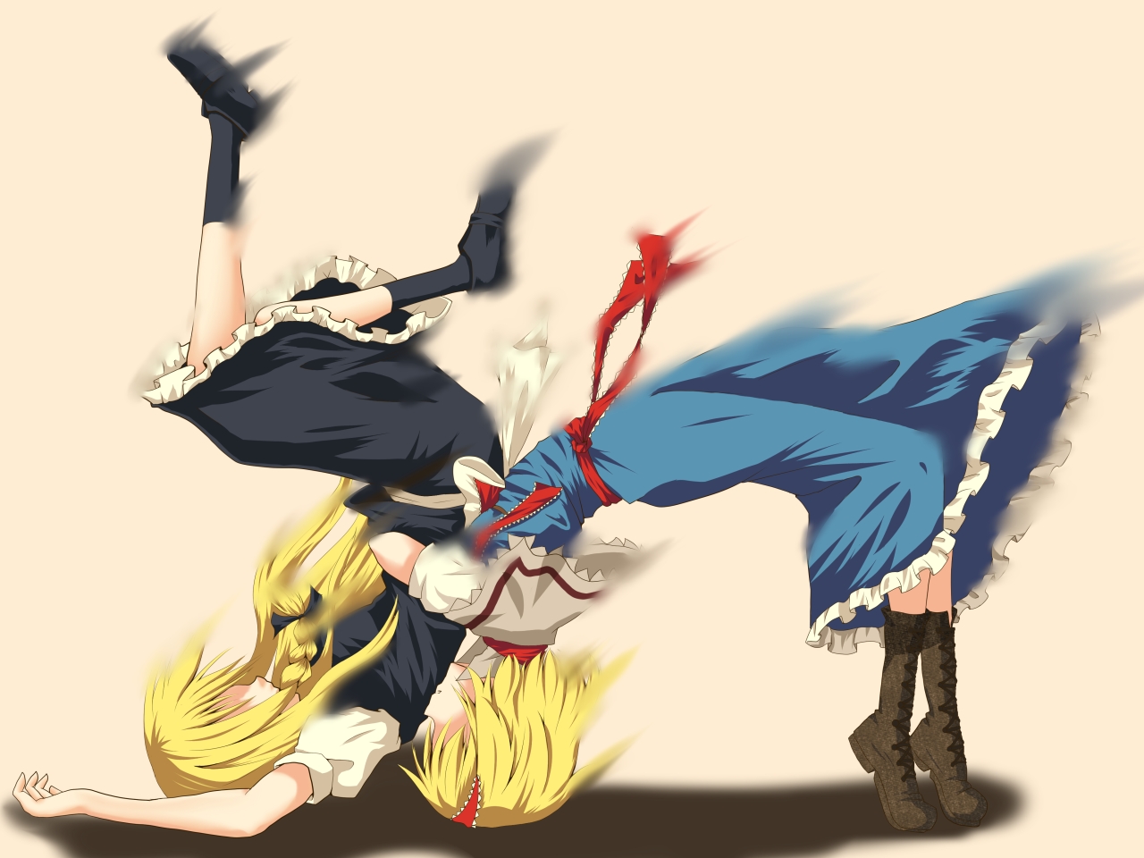 alice_margatroid, kirisame_marisa, matsumoto_aya, touhou, wallpaper